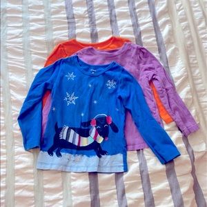 Three Pairs of Long Sleeve T-Shirts 3T size
